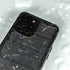 Black Painted Wood iPhone 15 Pro Waterproof Case